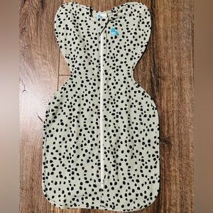 LOVE TO DREAM Baby Girl Olive Green Dalmatian Print Swaddle NWOT